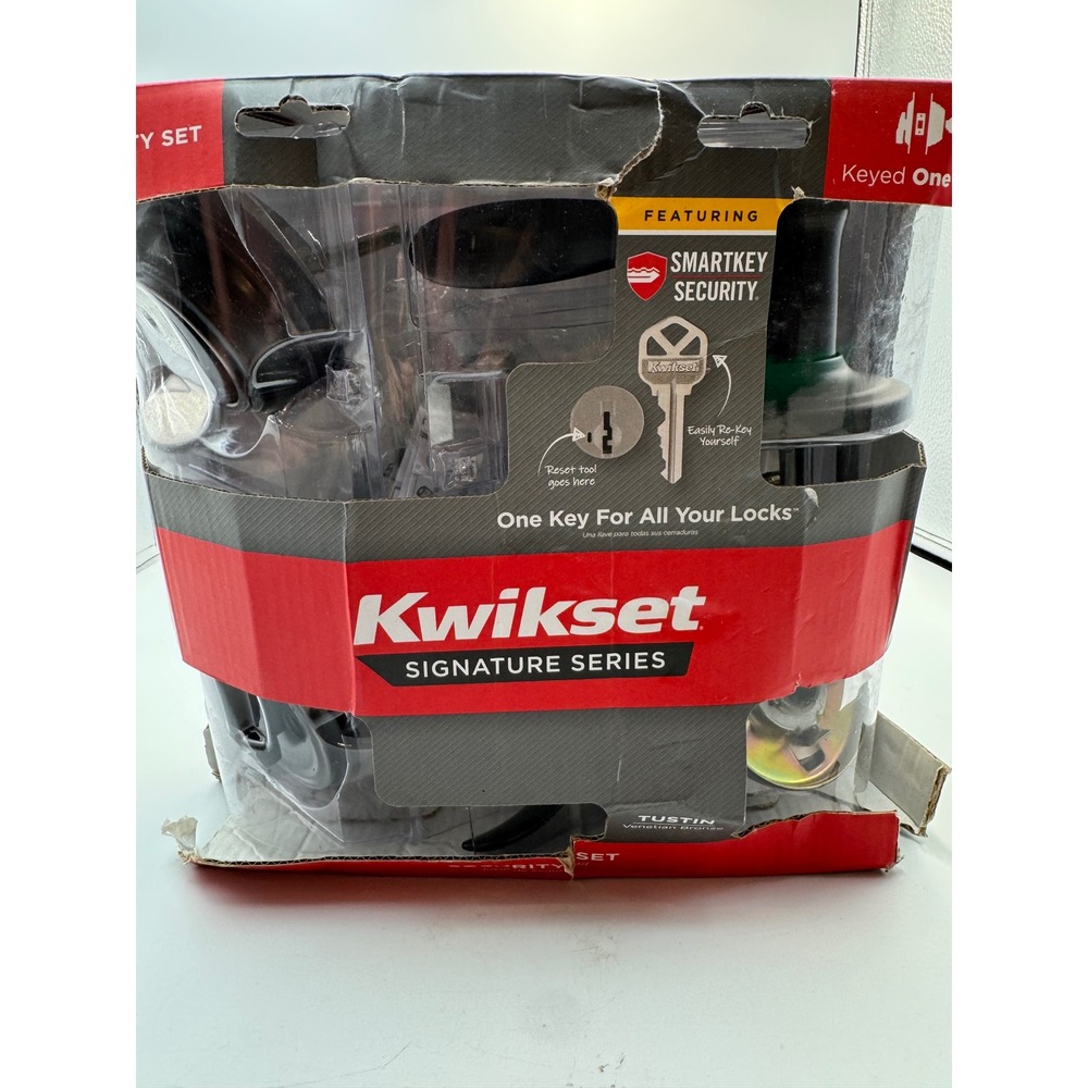 Kwikset Signature Series Tustin Security Set Venetian Bronze SmartKey 9910-041